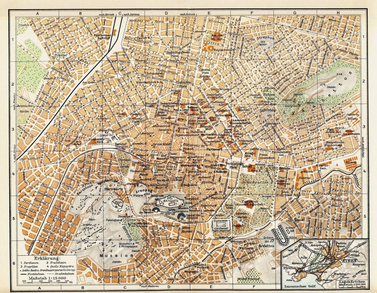Mappa antica di Atene